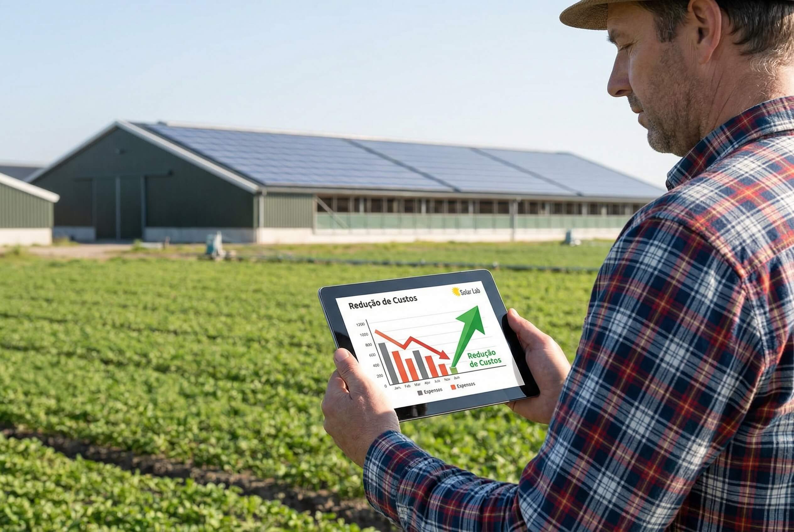 Sistema solar em área rural
