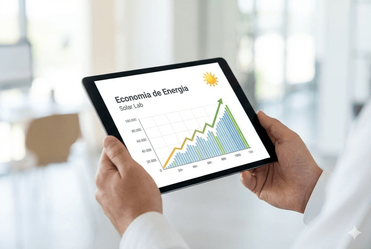 Planta comercial com painéis solares